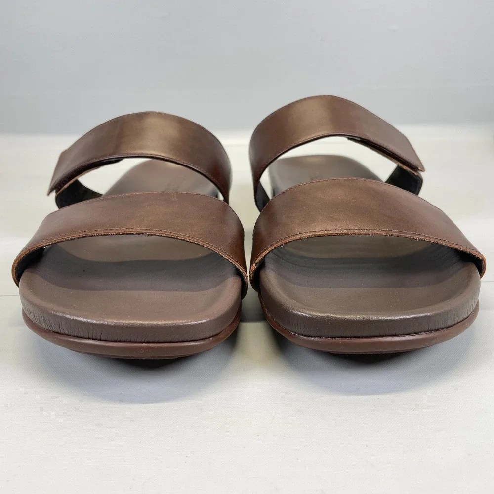 Naot Maldive Sandals Mens Size 13 Brown Leather Slides Strappy Comfort Shoes